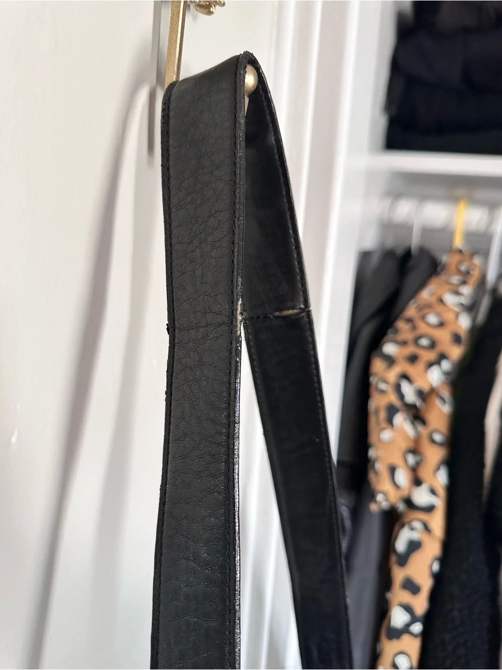 Coach Black Leather Shoulder Bag with Tassels
